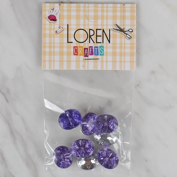 Loren Crafts lila 8 li düğme - 235 ürün görseli 1
