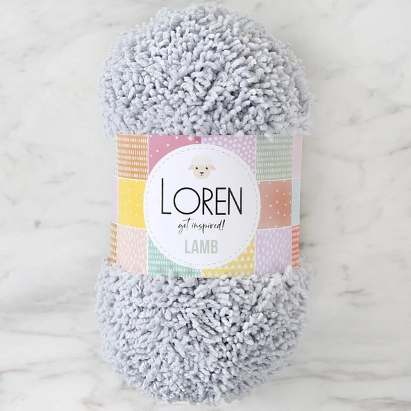 Loren Lamb Gri El Örgü İpi - R020 - 34422 ürün görseli 1