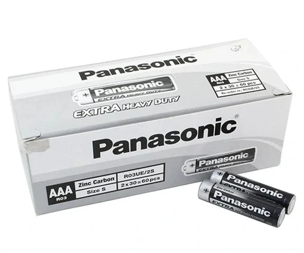Panasonic R03ue/2s Manganez Aaa İnce Kalem Pil (60'lı Paket) ürün görseli