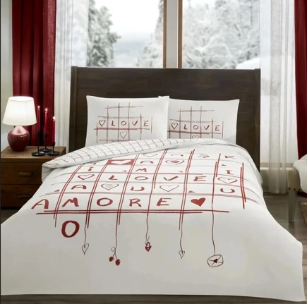 Glow Parlayan Çift Kişilik Nev Takımı Romenta Kırmızı ürün görseli 1