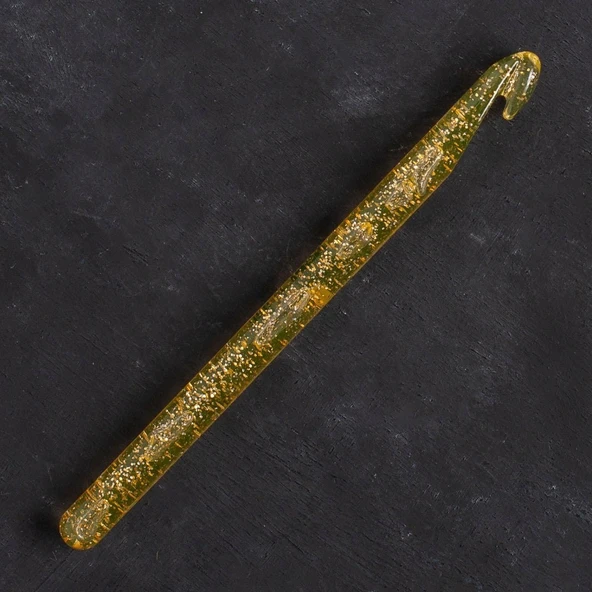 Addi Champagner 10mm 15cm Plastik Simli Yün Tığ - - Resim 2