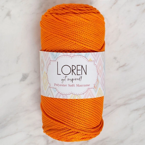 Loren Polyester Soft Macrame Turuncu El Örgü İpi - LM011 - 34430 ürün görseli 1
