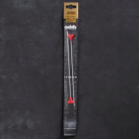 Addi Kalpli 2mm 20cm Klasik Alüminyum Örgü Şişi - ürün görseli 1