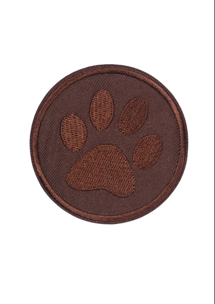 Aplike Ütü İle Yapışan Koyu Kahve Pati Arma 5 cm