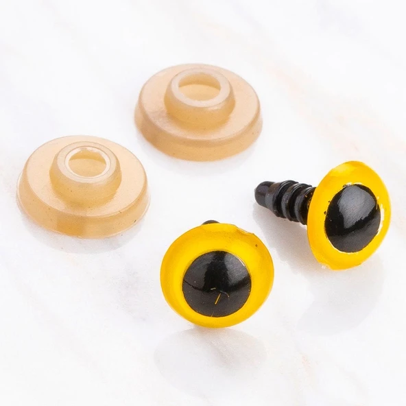 Loren 10 mm Sarı 5 Çift Amigurumi Göz ürün görseli 1