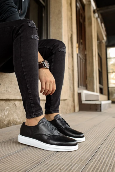 CH003 - DBT Classica Pelle Di Cuoio Erkek Ayakkabı SIYAH ürün görseli 1