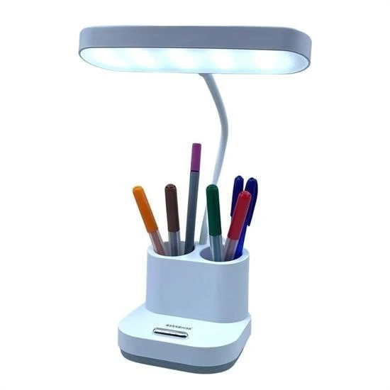 BUFFER® Kalemlikli USBli Dokunmatik 3 Kademeli 360 Derece Özel Göz Korumalı led Lityum Masa Lambası - 7