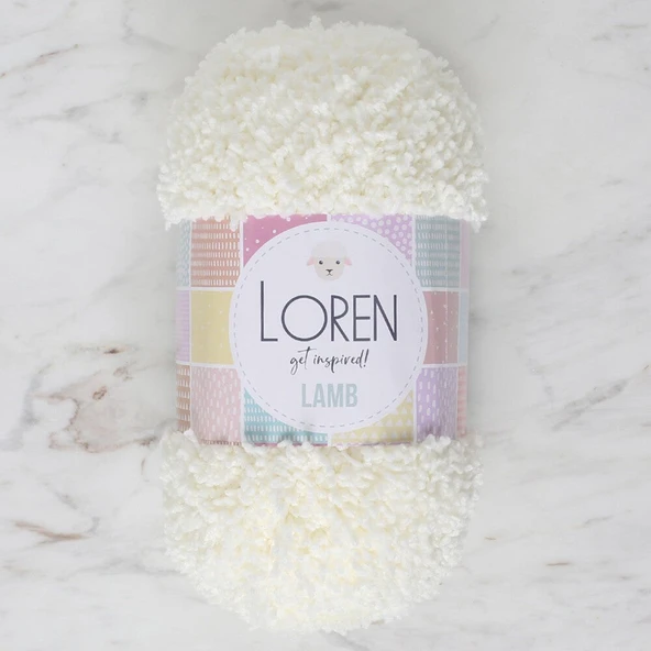 Loren Lamb Açık Krem El Örgü İpi - R019 - 34419 ürün görseli 1