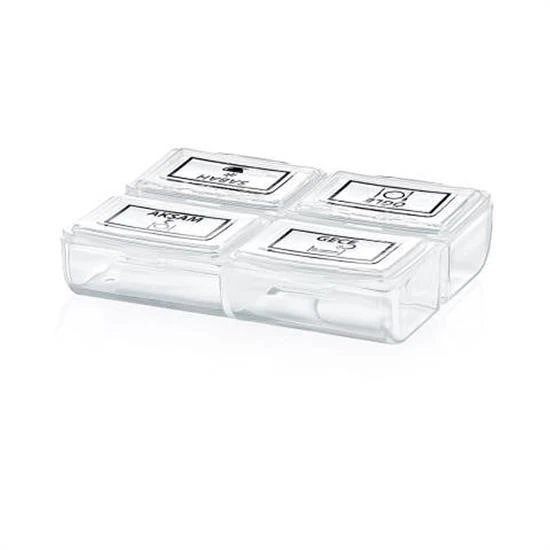 BUFFER® 4 Öğün Günlük Hap İlaç Saklama Taşıma Kutusu İlaç Hatırlatıcı - Resim 6