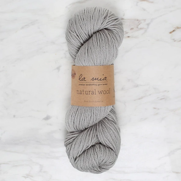 La Mia Natural Wool Gri El Örgü İpi - L946 - 34396 ürün görseli 1