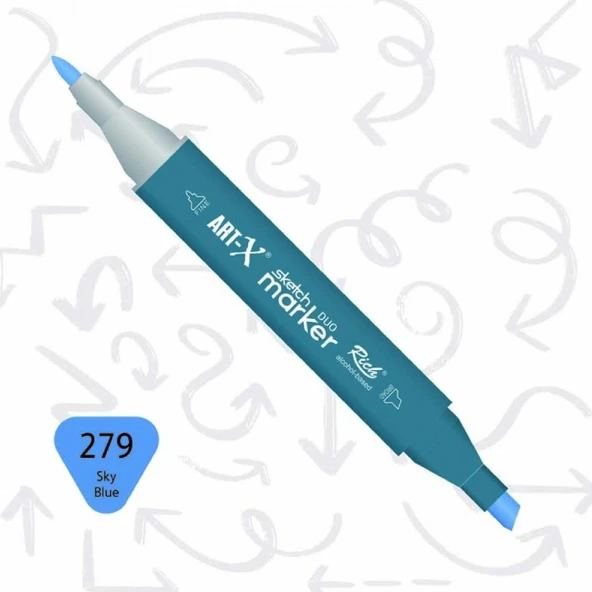 Rich Art-X Sketch Marker Duo Su Bazlı Çift Uçlu Kalem 24 Renk (KOD: 18047) - Resim 4