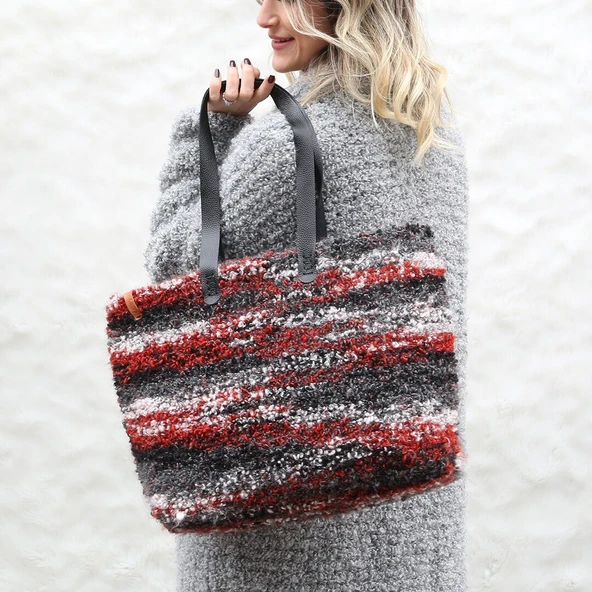 La Mia RETRO Kırmızı El Örgü İpi - LM0310 - Resim 5