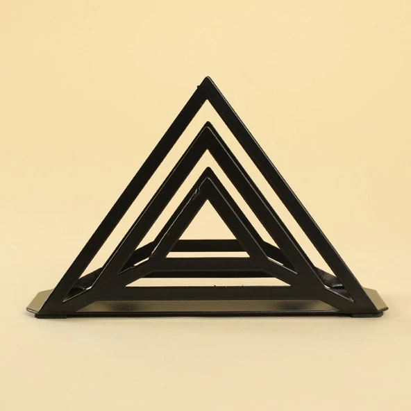 Loren Home Prizma Siyah Metal Peçetelik - 3