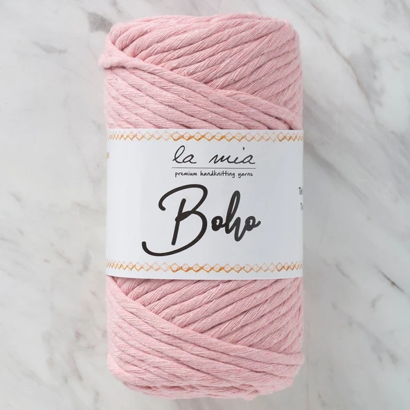 La Mia Boho Açık Pembe Büküm Makrome İpi - L185 - 33998 ürün görseli 1