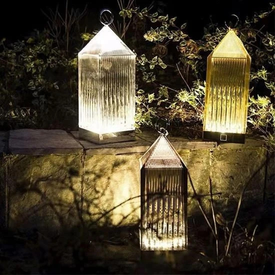 BUFFER® Fener Model USB Şarjlı Dokunmatik 3 Farklı Işık Modlu Masa Üstü Kristal Akrilik Lamba Led - 5