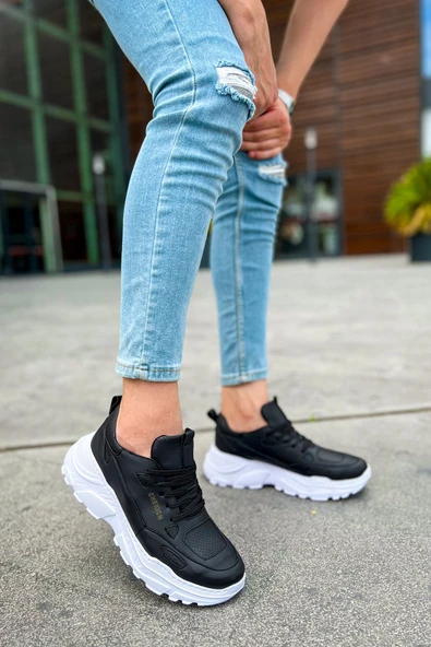 CH089 - CBT Low Top Lace Up Erkek Ayakkabı SIYAH - 3