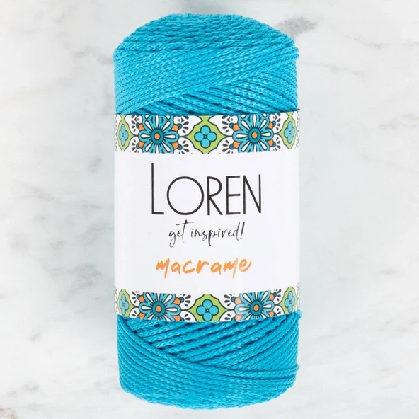 Loren Macrame Turkuaz El Örgü İpi - RM 0232 - 34351 ürün görseli 1