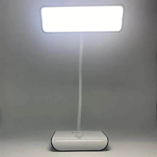 BUFFER® Şarjlı Oynar Esnek Başlıklı Dokunmatik 3 Farklı Modda Yanan Kaymaz Taban LED Masa Lambası - 3