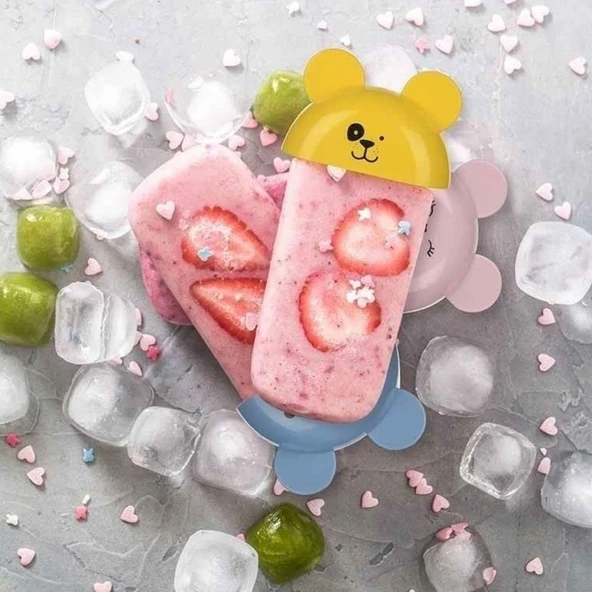 BUFFER® 4'lü Kolay Şekillendirici Sevimli Çocuk Meybuz & Dondurma Kalıbı AP-9179 - 2