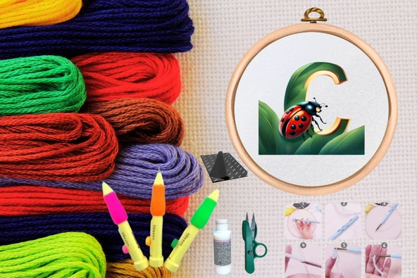 Punch Seti Nakış Seti Kasnaklı Kendin Yap Seti Seri 61 ürün görseli 1