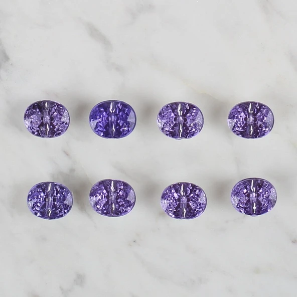 Loren Crafts lila 8 li düğme - 235 - Resim 2