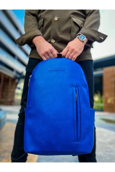 CNT104 - Cilt Erkek Sırt Çantası MAVI - 3