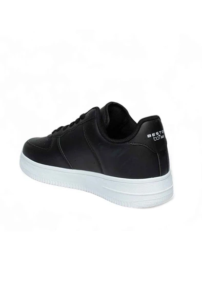 Best Of 042-26 Deri Anatomik Bağcıklı Sneaker Siyah Beyaz 36-40 - 3