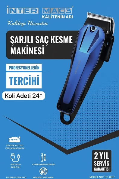 inter Mac3 Şarjlı Saç Kesme Makinesi TC-8017 (5250) - 3