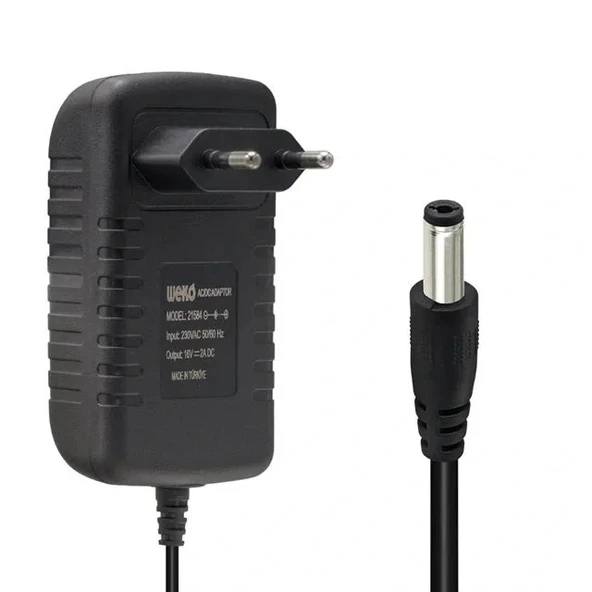 Weko 16 Volt - 2 Amper 5.5*2.5 Uçlu Yerli Üretim Power Jacklı Santral Adaptörü