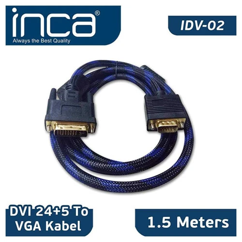 INCA IDV-02 DVI 24+5 TO VGA ÇEVIRICI KABLO ürün görseli 1