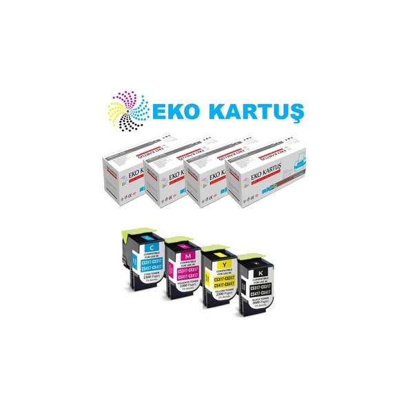 Lexmark CX517DE Muadil Toner 4 Renk Set - Resim 2