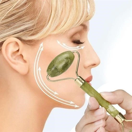 BUFFER® 2li Set Çift Taraflı Cilt Temizleme Fırçası ve Yeşim Taşı Çift Taraflı Cilt Masaj Aleti - 6