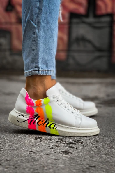 CH254 - CBT Pittura Erkek Ayakkabı 501 ALOHA SARI PEMBE BEYAZ ürün görseli 1