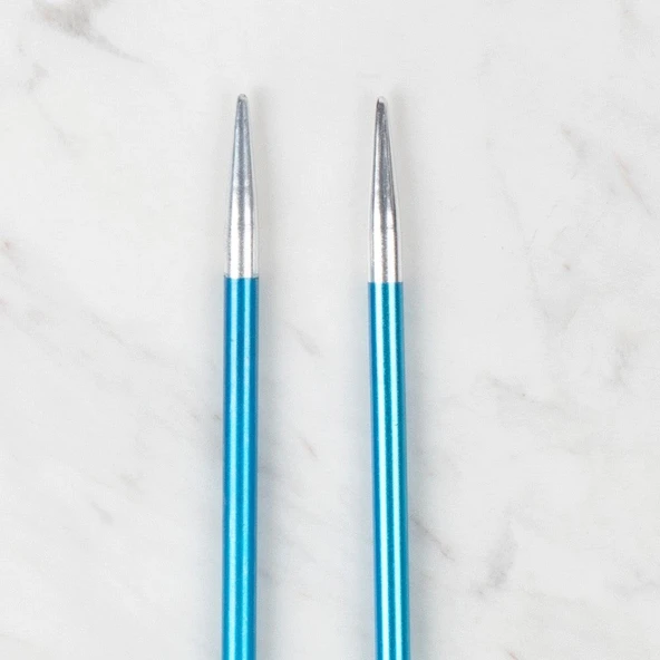 Loren Rythm 5mm Mavi Renkli Metal Örgü Şişi - Resim 3