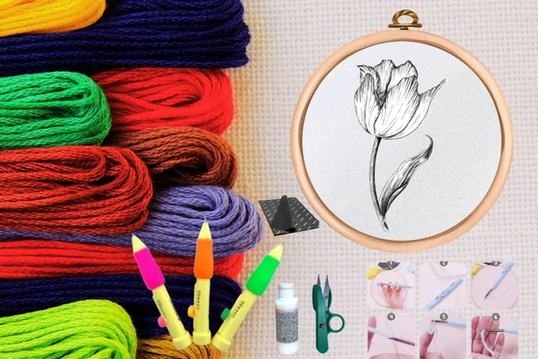 Punch Seti Nakış Seti Kasnaklı Kendin Yap Seti Seri 27 ürün görseli 1