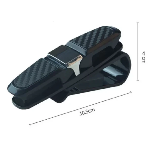 BUFFER® Araç İçi Güneşliğe Takılan 2'li Gözlük,Kart,Para Takmalık Aparat - 5