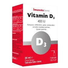 İmuneks Vitamin D3 400 IU Sprey 20 ml ürün görseli