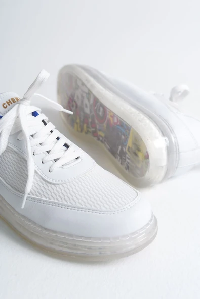 CH181 - RRT İpekyol  Erkek Ayakkabı BEYAZ / SAX MAVI - 3