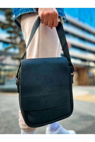 CNT009 - Cilt Deri Erkek Yan Omuz Çantası SIYAH - 3