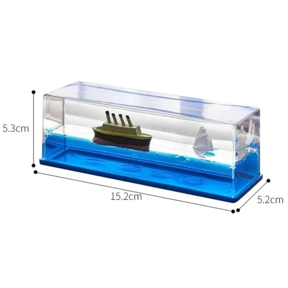 BUFFER® Batmayan Gemi Hediyelik Dekoratif Ev ve Ofis Hediyesi Özel Aşk Gemisi - 4