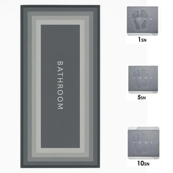 BUFFER® Sihirli Süper Su Emici Kaymaz Tabanlı Uzun Paspas 40*120 cm - 7