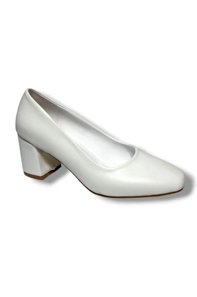 Cshoes 176-26 Cilt Deri Kare Topuklu Kadın Ayakkabı - 4