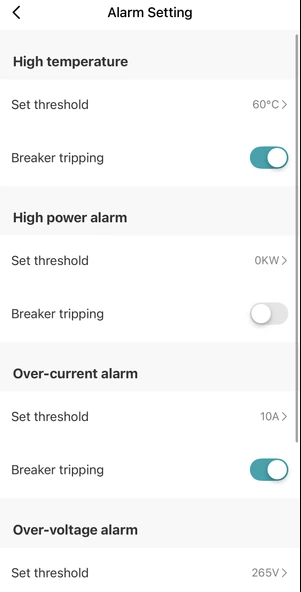 Tongou Akıllı Voltaj ve Akım Koruma Rölesi - Sıcaklık Korumalı -WiFi Özellikli Çift Kutuplu Monofaz - Resim 8