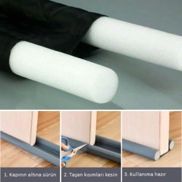 BUFFER® Kapı Altı Rüzgar ve Toz Önleyici Isı Koruyucu İzolatör Boyu Ayarlanabilir Model - 3