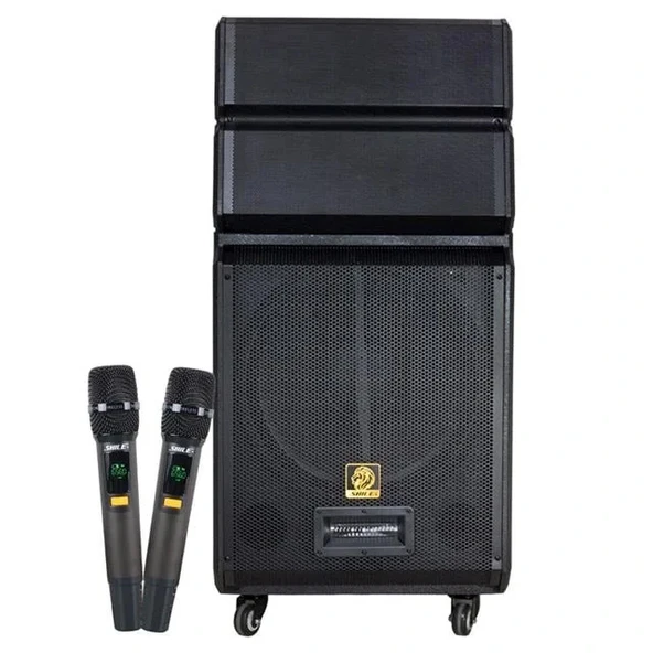 Shile Sl-1612b İki El Mikrofonlu-kumandalı Usb/sd/bt/fm Taşınabilir Hoparlör