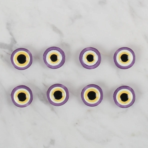 Loren Crafts mor 8 li nazar boncuğu düğme - 169 - Resim 2