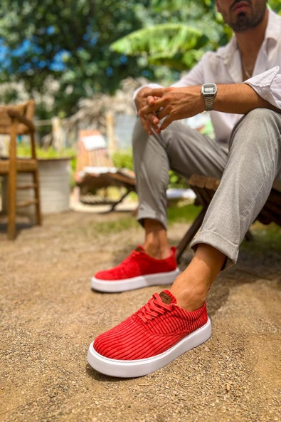 CH173 - KBT Velluto Erkek Ayakkabı KIRMIZI