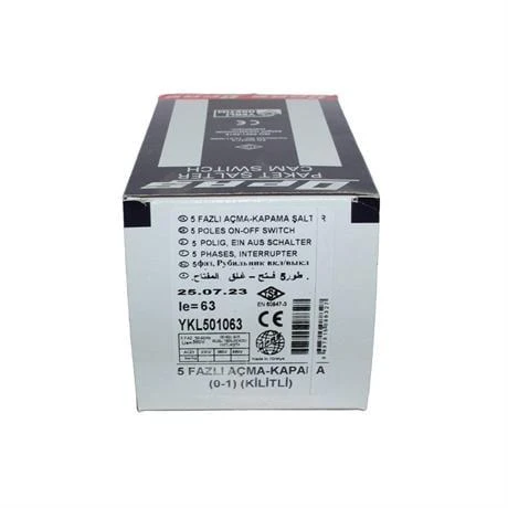 Opaş 5x63A 0-1 Aç-Kapa Kilitli Tip Şalter - YKL501063 - Resim 4
