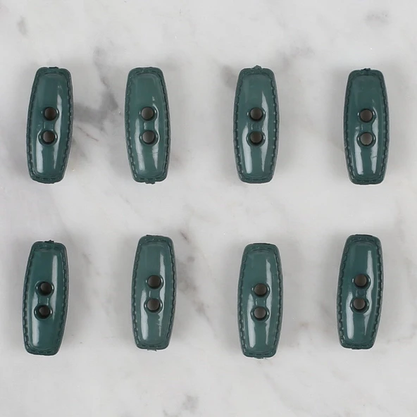 Loren Crafts yeşil 8 li çoban düğmesi - 91 - 2