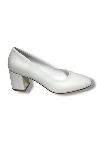 Cshoes 176-26 Cilt Deri Kare Topuklu Kadın Ayakkabı - 5